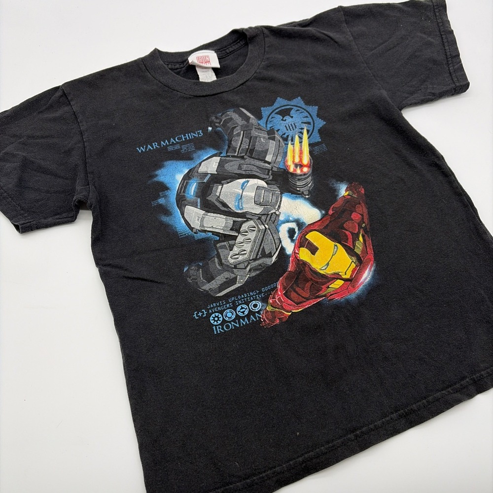 Avengers Comics Iron Man 2 & War Machine Graphic T Shirt Sz YOUTH Small